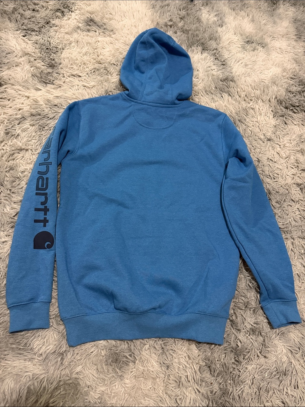 Carhartt Mens Hoodie Small New Blue Pullover - Picture 5 of 5